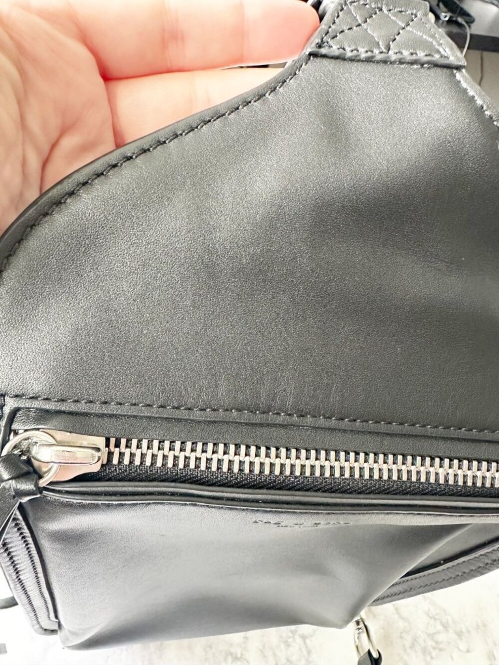Rag & Bone Elliot Sling Bag in Black Smooth Leather - Picture 8 of 10